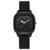 Nuevo reloj cuadrado pequeño de color gelatina transfronterizo con correa de silicona, reloj de cuarzo estilo ins, reloj de pulsera silencioso para exámenes de estudiantes, al por mayor