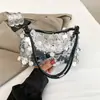 Bolso de Mano de Lentejuelas de Moda Bolso Cuadrado Pequeño para Mujer Nuevo Verano 2025 Bolso de Hombro Elegante Bolso de Axila Casual Moderno