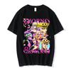Camiseta de anime estampada Jojo Bizarre Adventure Jotaro Star Camisa europea de manga corta