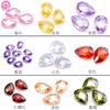 5A color blanco forma de pera doble superficie de tortuga circonita forma de gota corte doble circonita piedra desnuda fábrica envío directo