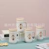 Taza de Cerámica con Tapa, Regalo Pequeño, Taza de Dibujos Animados, Taza de Pareja, Logo Impreso Tienda de Oro, Caja de Regalo Creativa