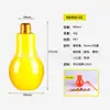 Botellas para Bebidas con Forma de Bombilla al por Mayor en Stock, Botellas para Té de Leche, Botellas de Plástico Transparente, Botellas Creativas, Envases para Jugos, Botellas de Jugo, PET