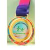 Competencia de medallas de metal deportivas generales, medalla de bronce listada, medalla de maratón, medalla de caminata, logotipo