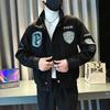 Jaqueta masculina entrega ao vivo outono e inverno cara social jaqueta slim camurça etiqueta jaqueta da moda masculina jaqueta