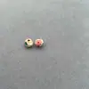 Cuentas de colores de esmalte cloisonné hechas a mano en oro antiguo, cuentas redondas tipo gota de aceite azul quemado, material para accesorios de bricolaje, cordón, accesorios para joyería