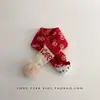 Bufanda Roja de Año Nuevo para Bebé Otoño e Invierno Gruesa Cálida Tejida para Cuello para Hombres Mujeres y Niños Bufanda de Cuello a Prueba de Viento Navideña
