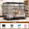 Jaula para Perros Teddy Especial para el Hogar Casa de Metal para Perros Tipo Plegable Espacio Grande Interior Jaula para Perros Medianos y Pequeños Jaula Valla para Mascotas