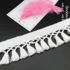 Novo Fita de Renda de Algodão com Borlas Off-White de 6cm com Borda Larga e Acessórios com Borlas Cruzadas e Franjas
