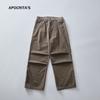 APO Ropa de Hombre Paracaidistas Americanos Pantalones Grulla Hombre Primavera Sensación de Alta Gama Guapo Atrevido Holgado Recto con Fugas Lyocell Pantalones Casuales