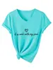 Es muy adecuado para mi sitio independiente de Amazon eBay, ofreciendo una camiseta de manga corta con cuello en V para mujer, cómoda y elegante, para comercio exterior