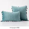 Funda de Almohada con Borlas Estilo Ins Transfronterizo Súper Suave Terciopelo Lisi Hecha a Mano Bohemio Funda de Cojín de Terciopelo