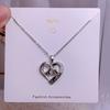 Collar de Corazón de Acción de Gracias para Mamá, Cadena Elegante y de Moda para la Clavícula, Regalo del Día de la Madre para Mamá, Colgante Elegante