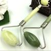 Uma peça de solda estilo não-seda natural jade beauty container Xiuyu massagem stick facial rolo de massagem Jade empurrar