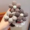 Goma para el pelo con lazo de tela para niñas, Banda elástica vintage de lunares y flores, Alta elasticidad, Suave con el cabello, Accesorio diario para el cabello de bebé