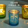 Copo de Vela Perfumada Galvanizado em Estoque, Suporte de Vela Estrelado de Vidro Dourado, Presente de Aniversário, Ornamento de Fragrância para Decoração de Casa