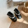 Botines de Encaje Dulce Estilo Mori para Niñas con Cordones Tobilleros 2026 Nuevo Estilo Otoño/Invierno Suela Suave Cremallera Lateral Adorno de Encaje Botines Cortos de Princesa