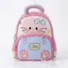 Mochila de jardín de infantes, gran capacidad, estampado de dibujos animados lindo, diseño de gatito moderno, adecuada para niñas de 3 años, bolso de hombro de moda