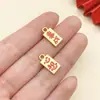 Colgante Zhaocai Nafu Accesorios de Aleación de Zinc Pulsera Tejida a Mano DIY Accesorios de Joyería para Pulsera Material Colgante Pequeño