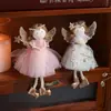 Novo Pingente de Pelúcia de Anjo com Galhos de Rena para Árvore de Natal Boneca Criativa Pingente de Decoração