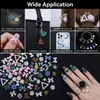 Decoraciones Mixtas para Uñas de 12 Compartimentos con Moños, Cintas, Camelias, Perlas, Forma de Luna de Fondo Plano, Decoraciones de Uñas Transfronterizas Coloridas