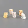 Gatito Lindo de Dibujos Animados Adornos DIY Adornos de Micro Paisaje Decoración de Jardinería Manualidades de Resina Adornos de Escritorio