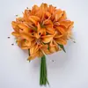 Directamente del Fabricante, Flores Artificiales Premium para Ventas Transfronterizas, 20 Flores Artificiales, Lirios Ranúnculos, Ramilletes de Boda para Hotel