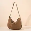 Bolso cruzado de cuero genuino para mujer, Moda transfronteriza Retro, Capa superior de piel de vaca esmerilada, Bolso de hombro para axila, Versátil bolso tipo albóndiga
