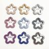Accesorios de pegamento crema DIY al por mayor flor de ciruelo hueca estrella de cinco puntas orificio para colgar Cuentas colgante aretes con cuentas accesorios de joyería