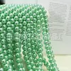 Cuentas de Vidrio de Colores Perlas de Imitación Agujero Recto Cristal Cuentas Sueltas Collar Pulsera Colgante Accesorios para Joyería DIY Cuentas