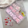 Nueva Caja de 12 Compartimentos con Joyería para Uñas de Resina, Moño, Corazón, Camelia, Perla, Diamante Mixto para Decoración de Uñas