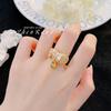 Kajia joyería antigua estilo medio antiguo vintage alta calidad temperamento completo todo diamante todo partido diamante de alto carbono circonita anillo para mujeres