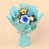 Ramo de Rosas Terminadas Transfronterizo, Regalo Tejido a Mano, Flores de Hilo, Ramo de Novia, Flores de Ganchillo para el Día de San Valentín