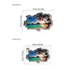 Adesivos de Parede com Paisagem Marítima Estéreo 3D Transfronteiriços Fundo de Parede para Sofá e Cabeceira Decoração de Casa Mural Autoadesivo