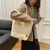 Bolsa de lona casual de gran capacidad, bolso tote, 2024, nueva bolsa, bolso de mujer, bolso de mano de invierno para ir al trabajo, bolso de hombro para mujer