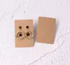 Cartão de Papel Kraft Marrom para Joias Atacado Cartão para Brincos Colar Broche Grampo de Cabelo Cartão para Anel Embalagem Cartão de Exibição de Joias
