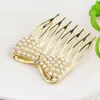 Accesorios para el cabello estilo coreano al por mayor peine para el cabello con lazo de pedrería y perla peine pequeño exquisito de múltiples dientes peine de flujo marino inserto de peine envío gratis