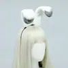 Diadema Orejas de Conejo Policía Decoración Fiesta Cosplay Orejas de Conejo Tocado Conejo de Felpa Orejas de Animal Realistas Accesorio para el Cabello