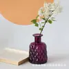 Novo Vaso Azul de Vidro Estilo Chinês com Acabamento de Luxo para Arranjos de Flores na Sala de Estar, Decoração de Casa para Pousadas e Quartos Modelo; Vaso Hidropônico Roxo de Luxo Leve