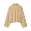 Otoño 2025 Nuevo Estilo Europeo y Americano Moda Versátil Personalidad Calle Cuello Solapa Cremallera Chaqueta Acolchada Top para Mujer