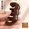 Peine de Sándalo Dorado, Peine Masajeador, Peine Universal para Meridianos de la Cabeza, Peine Espeso Portátil para Uso Doméstico con Dientes Anchos