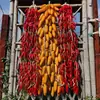 Corda de vegetais simulada longa decoração de fazenda frutas falsas alho pimenta milho decoração de cenário de festival de colheita atacado