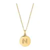 Collar Colgante de 26 Letras Transfronterizo, Moderno, Sencillo, Diseño de Nicho, Cadena para Clavícula Versátil para el Uso Diario para Mujeres