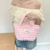 Bolsa de mano tipo tote para el día a día con forma de nube, pequeña y fresca, bolsa para el almuerzo de gran capacidad para trabajadores de oficina, tote de lona versátil y casual