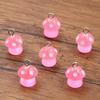 10 colores 12 * 16 mm DIY resina acrílica accesorios color transparente hongo hongo colgante planta amuleto