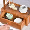 Soporte para pinceles de nogal Lanzhai Huishan para los Cuatro Tesoros del Estudio, Caja de almacenamiento especial para colgar pinceles, Soporte para pinceles para principiantes