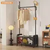 Arara de Roupas Usada, Arara de Roupas Doméstica de Chão, Varal de Roupa para Quarto, Arara de Roupa Interna, Arara Simples para Secar Roupa