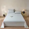 Juego de sábanas de algodón 100% teñido en hilo, mezcla de algodón y lino, algodón puro para dormitorios de estudiantes, juego de ropa de cama de tres piezas para una persona