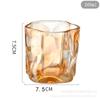 Vaso de vidrio retorcido creativo taza de origami irregular colorida de aspecto elegante bar vaso de cerveza transparente de whisky al por mayor
