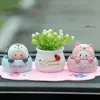 Adorno para Coche Dibujos Animados Cabeza Sacudidora Animal Lindo Adorno para Coche Decoración de Escritorio Figura de Resina Creativo
