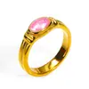 Novo Anel de Titânio Simples com Gotejamento de Óleo da Moda para Mulheres, Design de Nicho Joias de Aço Inoxidável Banhado a Ouro 18K Atacado do Fabricante